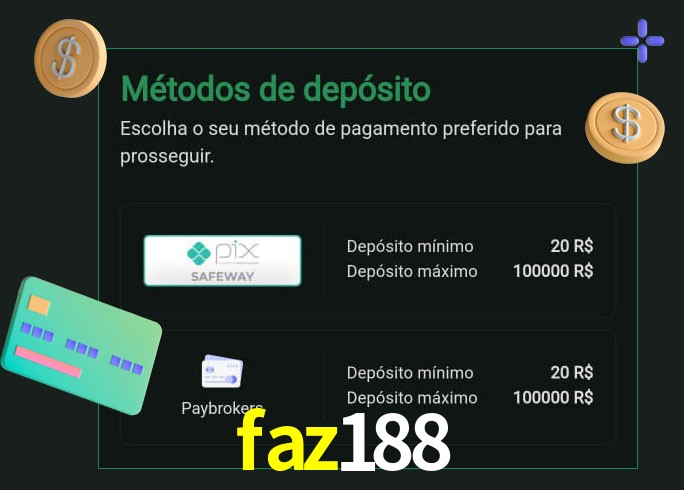 O cassino faz188 oferece uma grande variedade de métodos de pagamento